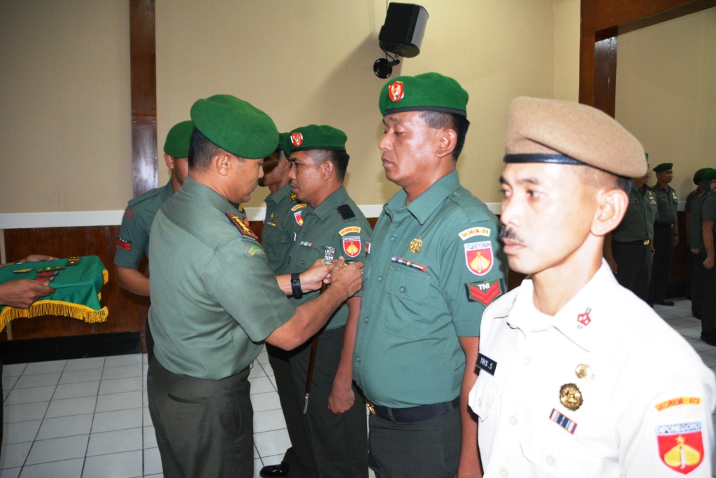 Danrem Pimpin Acara Laporan Kenaikan Pangkat